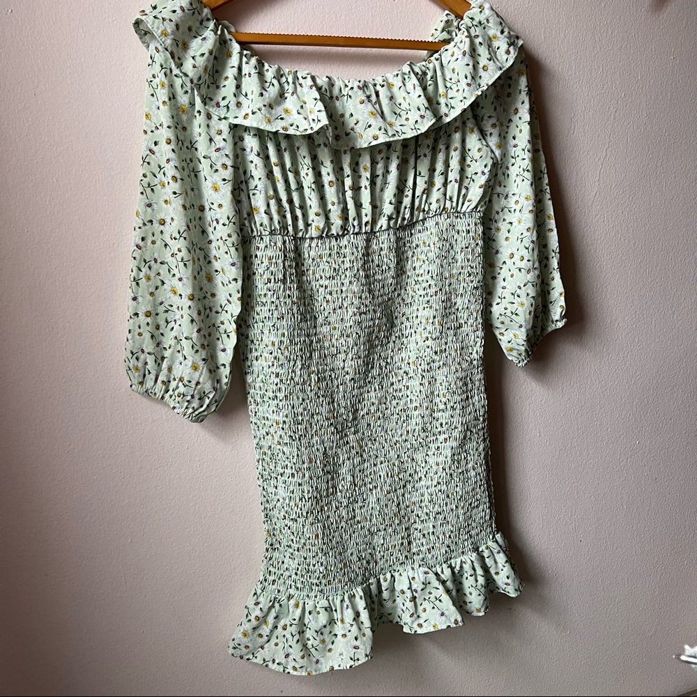 Mint Green Floral Spring Dress- Forever 21 NWT